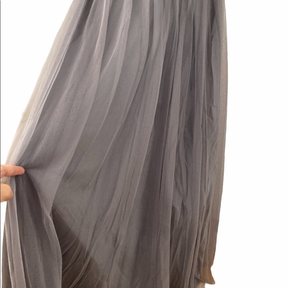 Gray Embellished Tulle Size 9 Gown - Picture 4 of 10